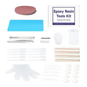 65pcs Beginner Resin Tool Kit, Comprehensive Epoxy Resin Supplies with Silicone Pads, Resin Drills, Sandpaper, Silicone Mixing Cup for Resin Casting, etc., Suitable for DIY Crafts and Art Projects, Artistic Creations