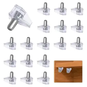 20/40/80 pcs, 5mm Clear Plastic Cabinet Shelf Support Pins, Shelf Support Pegs, Shelf Holder Replacement Peg, Holder Bracket