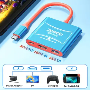 3-In-1 USB-C HUB, Supports 100w Fast Charging, Type-C Docking Station, Includes USB 3.0 Ports, HDMI Display Port, 4K Ultra HD Output