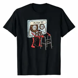 Cotton Old Mixtape '85 Funny Cassette Tape T-Shirt Retro 80s Music Lover Gift Tee for DJ Fans Guatemalan Pride Teddy Bear Design