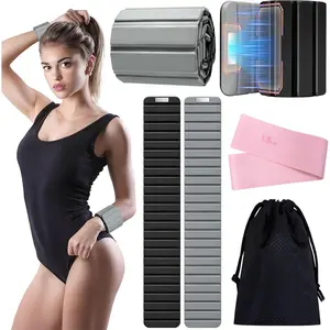 Ankle Weights for Women & Men, Adjustable  Wrist Weights Bracelet Set, Stackable Wrist and Ankle Weights 1 Pair 2 Lbs, Weighted Bangles Wearable for  Gym Workout, Jogging, Yoga & Walking