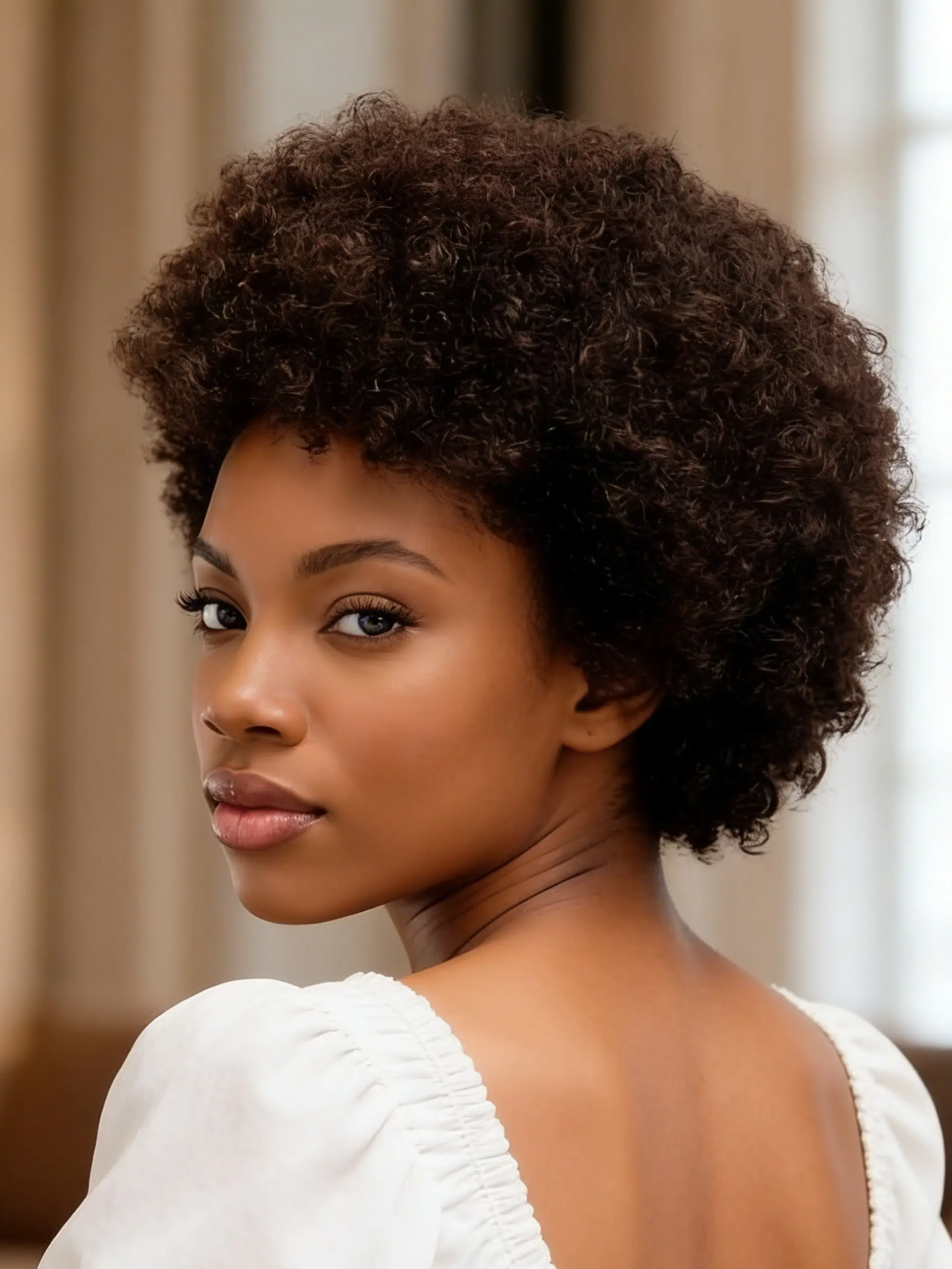 8 Inches Short Afro Glueless Kinky Curly Human Hair Wigs for Women, Natural Look, Easy Maintenance, Perfect for Daily Wear, Natural Looking Wig, Real Hair Wig
