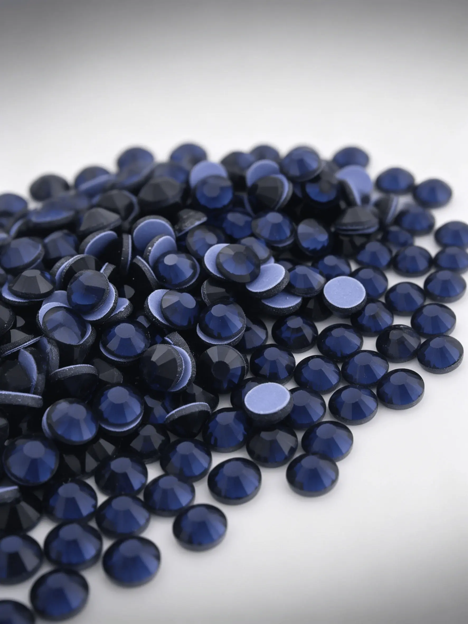 2880pcs Ink Blue Heat Press Flat Back Rhinestones, Luxury Sparkling DIY Accessories, Ideal for Clothing, Shoes, Bags, Creative Crafts, Rhinestones Kit