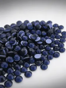 2880pcs Ink Blue Heat Press Flat Back Rhinestones, Luxury Sparkling DIY Accessories, Ideal for Clothing, Shoes, Bags, Creative Crafts, Rhinestones Kit