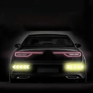 Motorcycle Warning Arrow Reflective Stickers, Waterproof High Brightness, Night Driving Visibility, 10 Pieces, Car Rear Protection