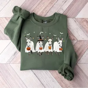 Halloween Donkey Sweatshirt, Spooky Donkey Shirt, Fall Shirt, Farm Animal Shirt, Halloween Sweatshirt, Halloween Costume, Happy Halloween
