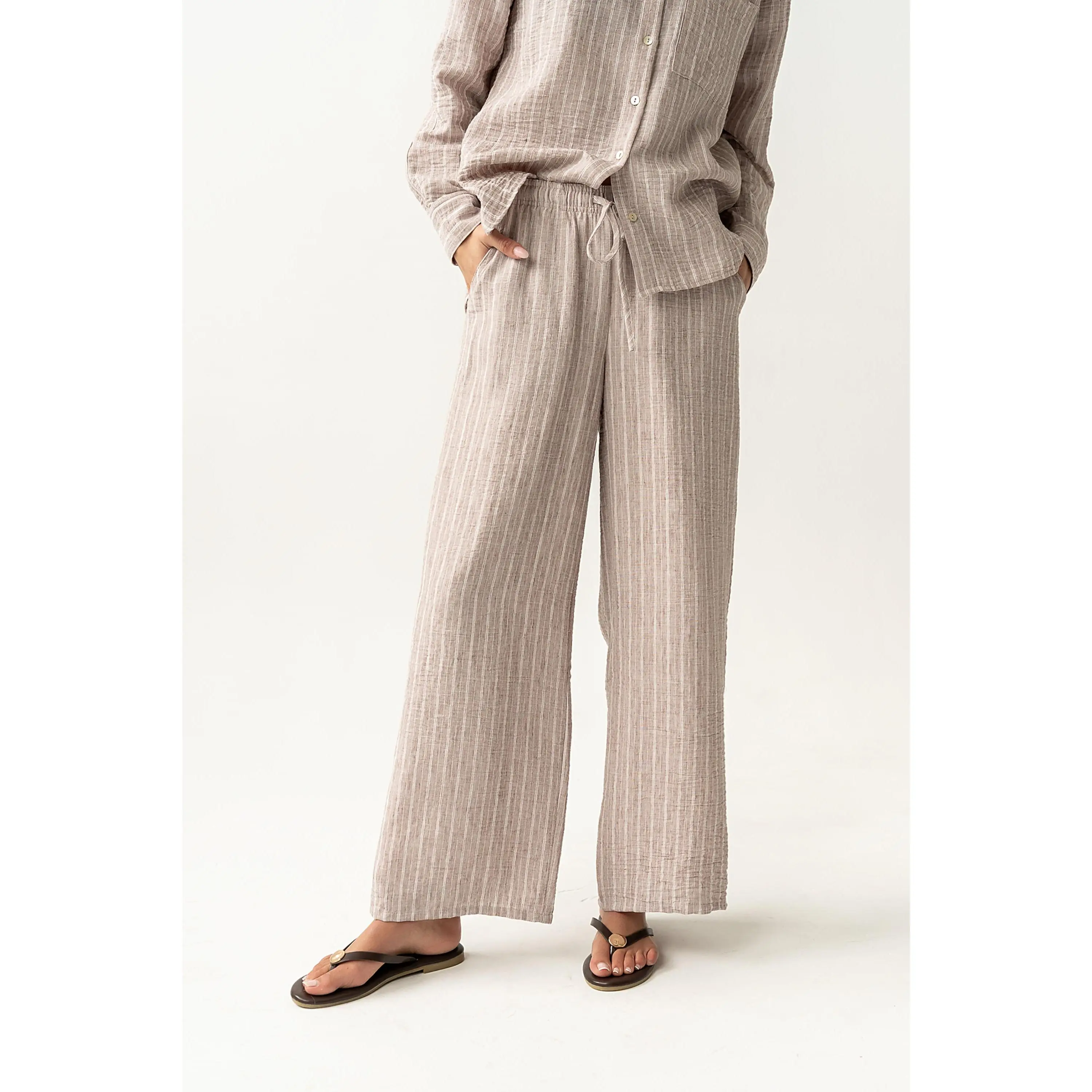 Conner Wide Leg Pants in Mocha
