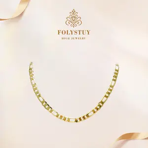 [8mm-23.6inches Figaro Necklace]【FOLYSTUY (Y143)】Figaro Necklace Unisex M Clasp Chain & Link Elegant Design for Men and Women