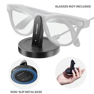 REIKIYA Ray-Ban Meta Charger Dock, Smart Glasses Charging Stand Gen 1&2, USB-C 3.3ft, Wayfarer/Headliner/Skyler, Meta Accessories Charger