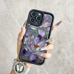 Lavender Bloom Elegance for phone case, compatible with iPhone 17 Pro Max, 16 Pro Max，15 Pro, 14, 13, 12, 11, XR, XS Plus, SE, Mini. Made from soft TPU shock-resistant silicone material, this stylish street-style gift is perfect for any occasion.