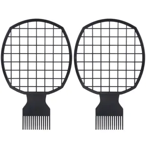 2 Pieces Twist and Curl Brush Tool for Natural Coils, Afro Hair, and Twist Hair (Red) White Haircare