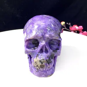 charoite big skull  ornaments