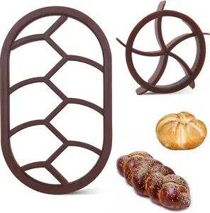 KAISER 2-Piece Bread Dough Press Mold Set - Bread Roll Stamp, Kaiser Croissant Cutter, Hand Maker Baking Kitchen Utensil, Two Piece Set