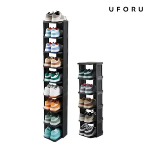 UFORU Small shoe rack, 6/9-layer plastic vertical shoe rack for small spaces, Footwear Organization,shoe rack,shoe cabinet storage#SummerWins#DFYD