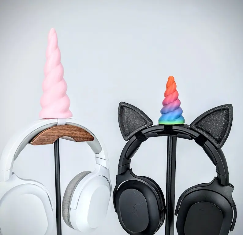 Unicorn Horn Headphone Accessory | Cosplay Horse Ears for Headset Attachment