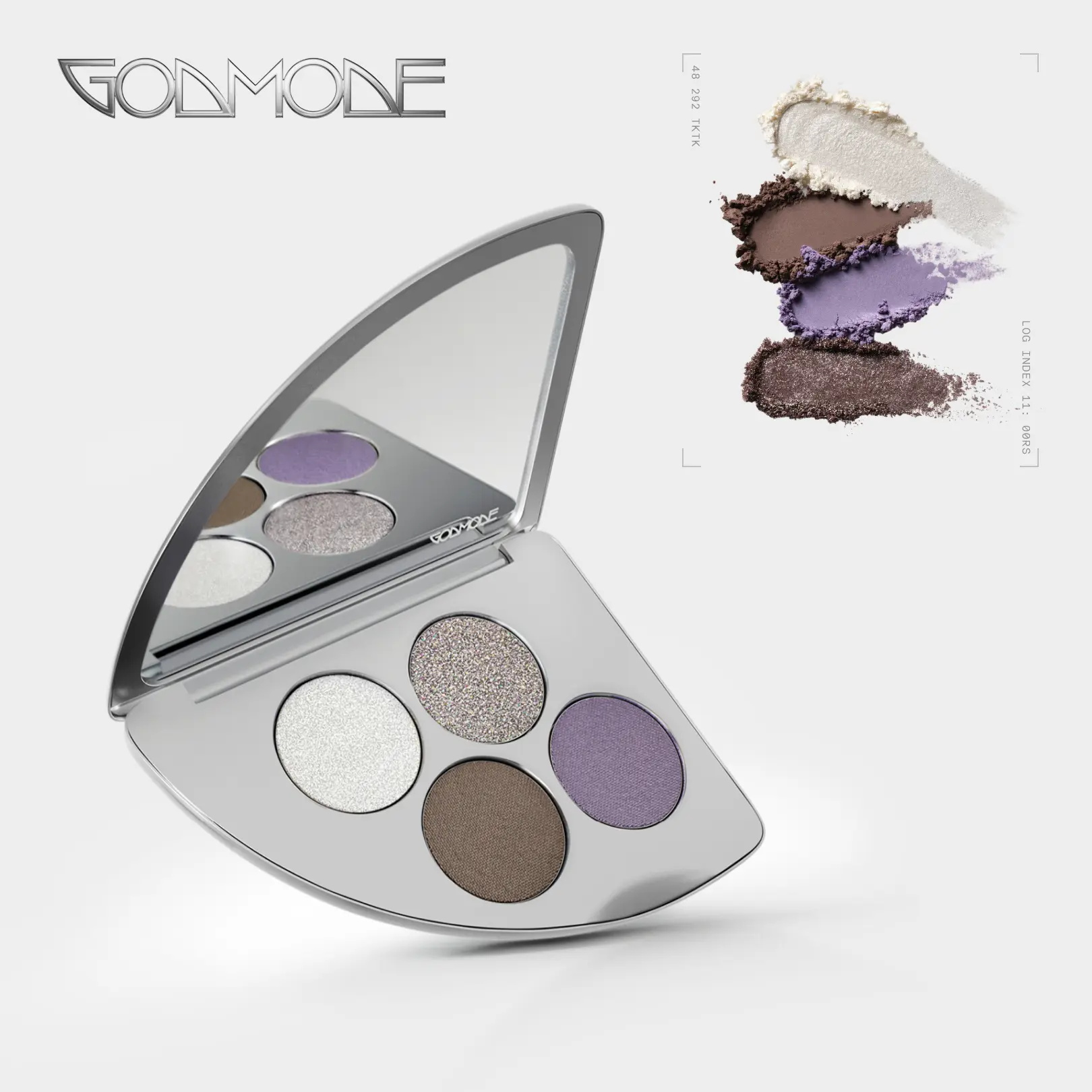 GODMODE Spirited Cosmic Eye Colour Quad Eyeshadow Palette - Cruelty-Free, Ideal for Creative, Colorful, Chrome Makeup & Transformations