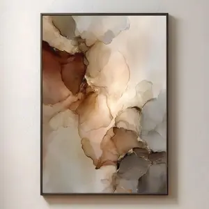 Neutral Abstract Wall Art | Minimalist Boho Poster | Elegant Home Decor |Frameless Poster Y