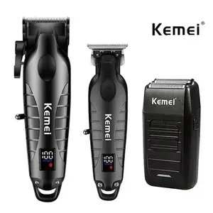 Kemei Rechargeable Hair Clipper Set, Men's Electric Shaver, Trimmer, Professional Hair Clipper Hair Clipper Kit Km-2290 Km-2293 Km-1102