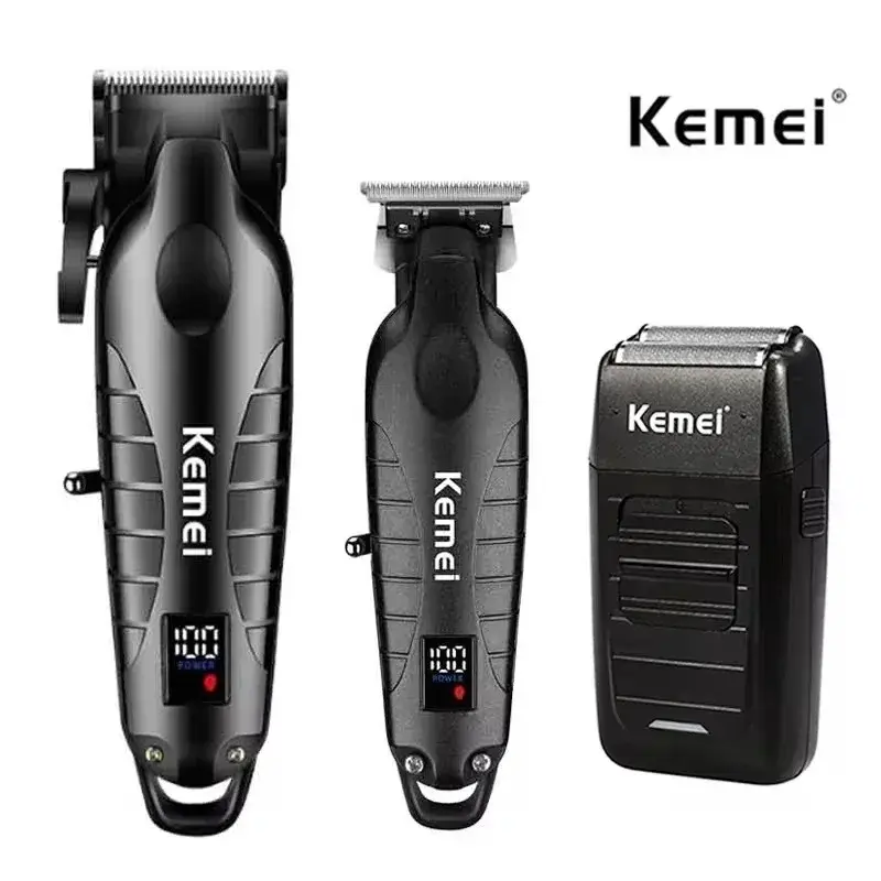 Kemei Rechargeable Hair Clipper Set, Cordless Hair Clippers, Men's Electric Shaver, Trimmer, Professional Hair Clipper Km-2290 Km-2293 Km-1102, Hair Trimmer Kit