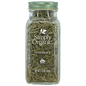 Simply Organic Whole Rosemary Leaf Spice, 1.23 oz, Whole Leaves with Pungent, Herbaceous, Fresh Earthy Flavor & Aroma, Kosher, Certified Organic