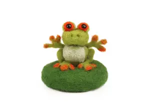 Felting Kit - Tiny Frog Needle Felt Kit. Amiguwoolli