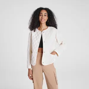 Women's Quilted Jacket - A New Day White XL