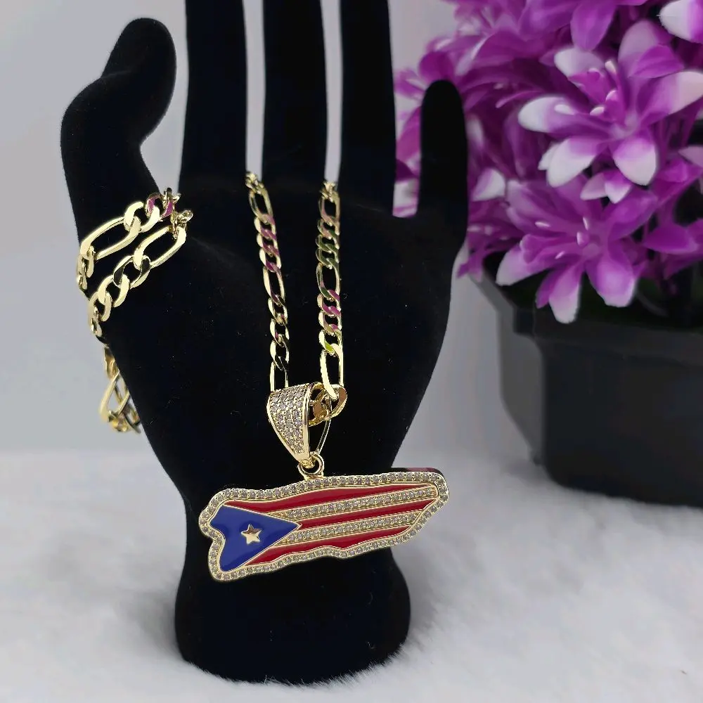 cadena PUERTO RICO 14k gold plated 22"