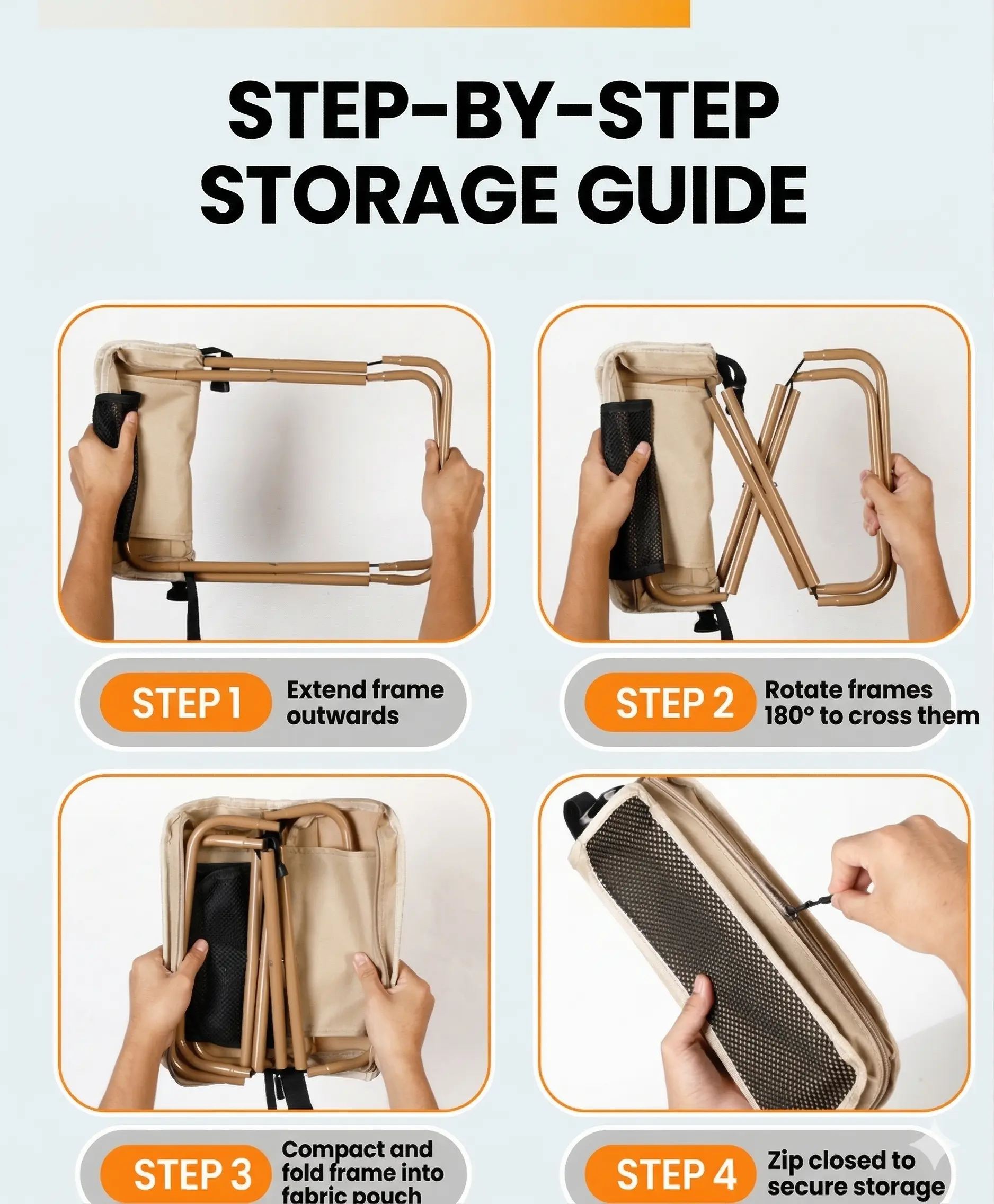 Portable Folding Stool for Theme Park Line Survival Gear Heavy