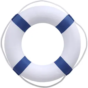 20 Inch Safety Foam Life Preserver Ring Buoy - Throwable Rescue Ring for Lifeguard, Swimming Pool Safety Device Also Suitable for Wall Decoration