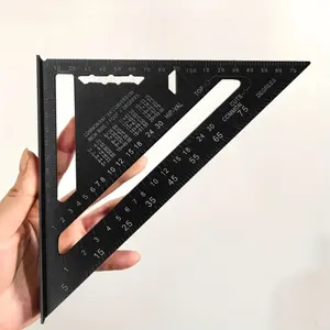 7 Inch Aluminum Alloy Portable Carpenter Square for Home Renovation, Precision Triangle Ruler for DIY Projects, Metric Measuring Tool, Crafts Tool