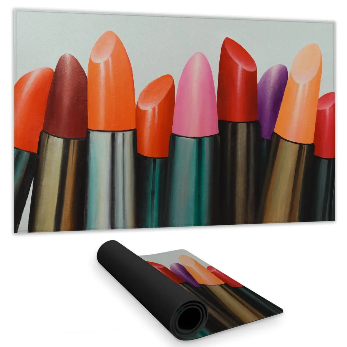 360 Stand Decorative Rug Mat - C1DM1424FUMT3H 14x24 in. Lipstick Fashion Desk Mat, Modern Office & Home Furniture Accent, 14" X 24"