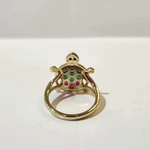 XP 14K Gold Laminated Turtle Ring – Multiple Sizes