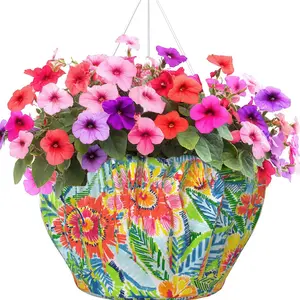 Hanging Basket Jacket - The Pensacola -  Bringing Beauty to Your Garden, Home, or Business. Simply pull the "jacket" over your Hanging Basket or Flowerpot and Elevate Your Style!