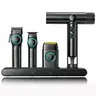 VGR Professional 4-in-1 Cordless Men's Grooming Kit - Titanium Carbon Steel Adjustable Hair Clipper, Trimmer, Foil Shaver, 9000 RPM Hair Dryer, Long-Lasting Batteries, Adapter, Charging Station, Cleansing Black Beauty Tool, Father’s Day Gift, Durable