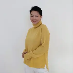 100% Yellow Merino Wool Sweater