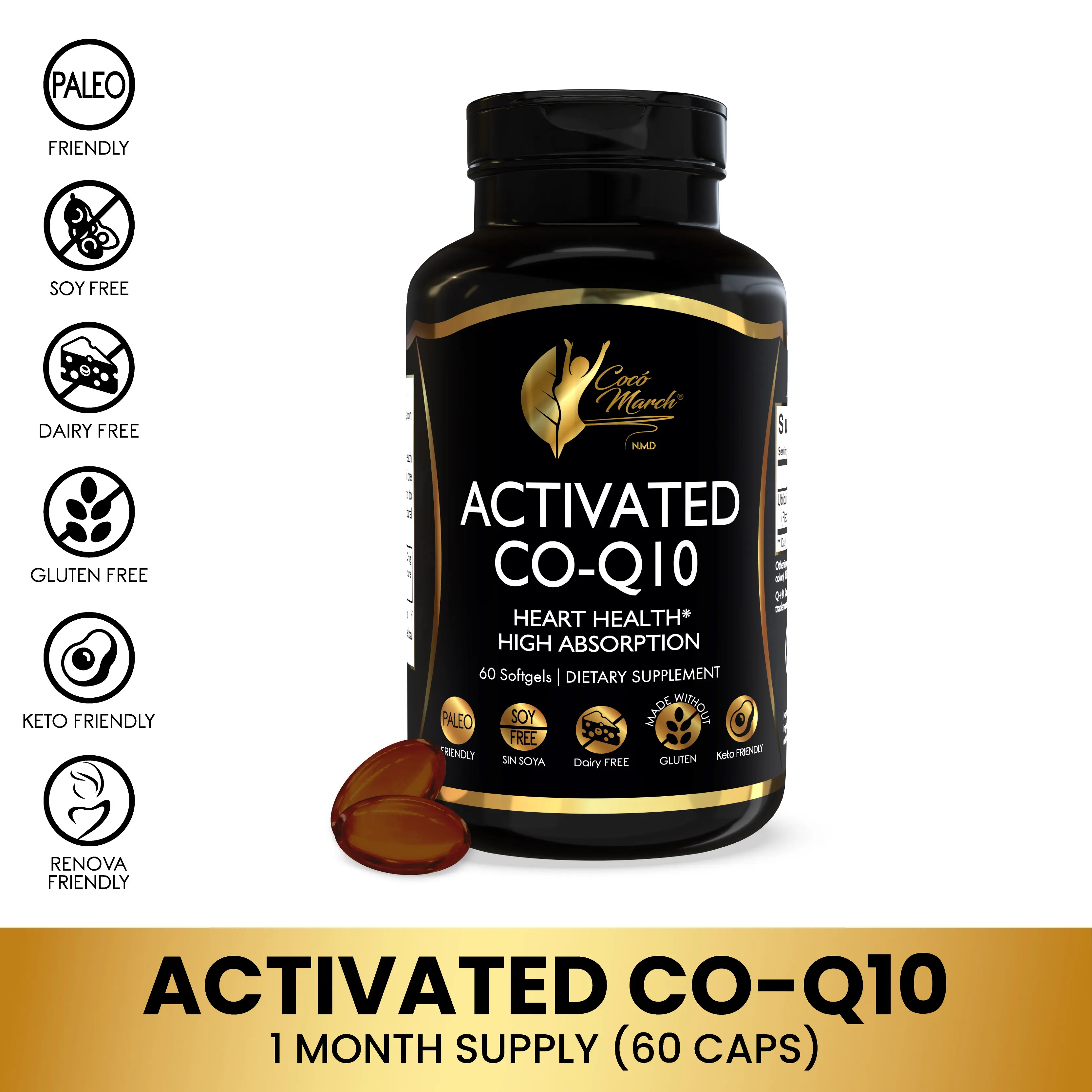 Cocó March N.M.D Activated CO-Q10 Wellness Supplement