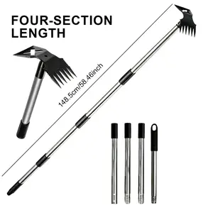 1-Piece heavy-duty garden hoe - both hand lawn rake and garden spatula for horticultural activities, for heavy-duty weeding operations in yards, lawns, patios and gardens, rugged, high-quality excavator