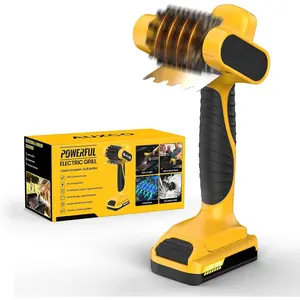 21V Electric Grill Brush, Heavy-Duty Cordless BBQ Cleaner with Stainless Steel Bristles, 90-Min Runtime,LED Light, Dishwasher Safe  for Gas & Charcoal Grills