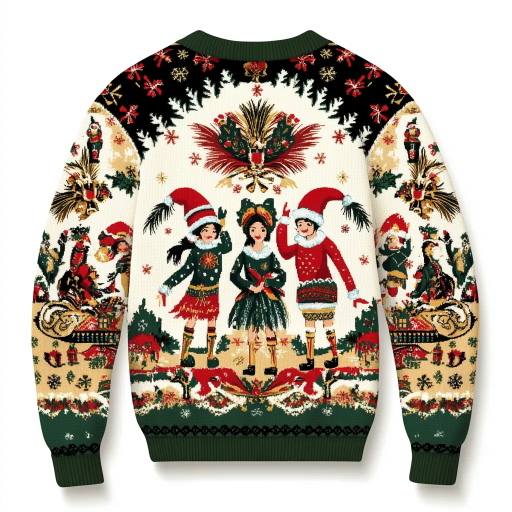 Festive Samba Dancers Ugly Christmas Sweater for Men, Women & Kids - Perfect for Holiday Parties & Family Gatherings - Funny Themed Gift!