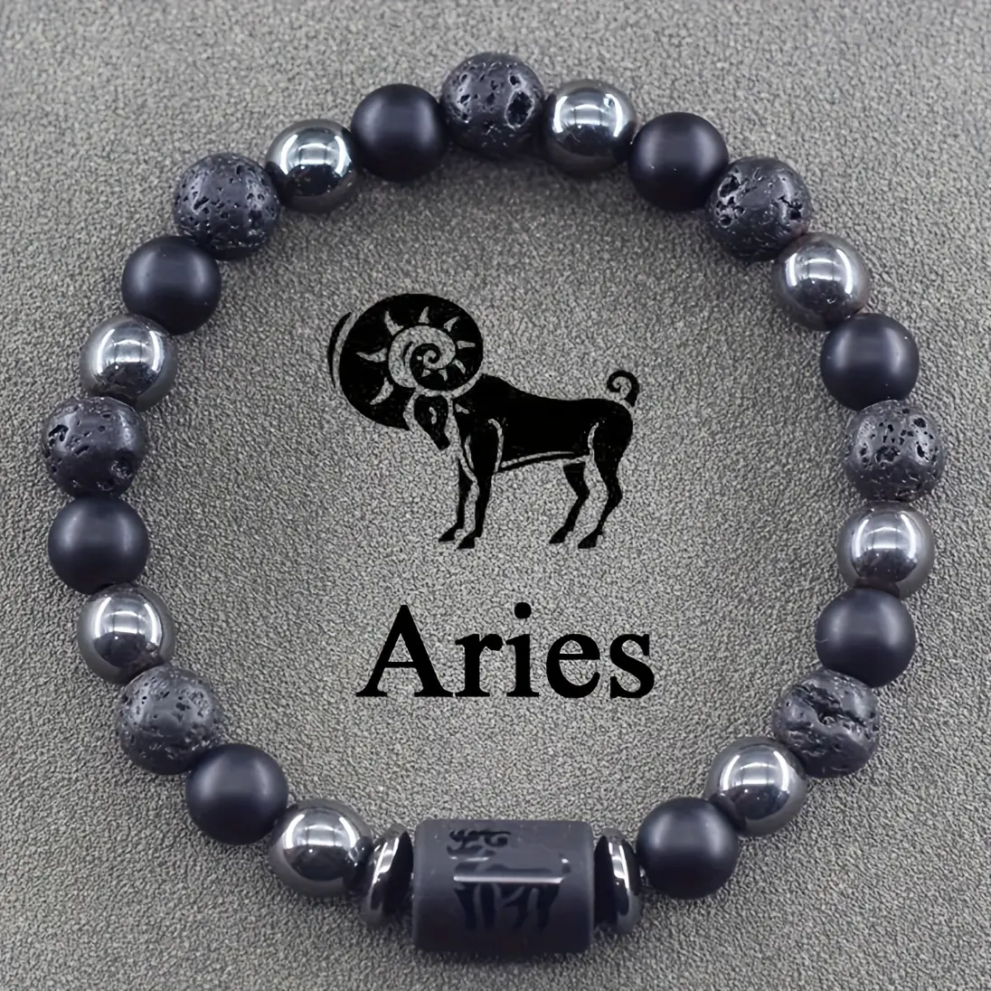 1 piece of natural stone beaded bracelet featuring the twelve zodiac signs, a blessing bracelet for couples and friends, suitable as a birthday gift for men and women, as well as a gift for Christmas, Teacher's Day, Mother's Day, and Father's Day