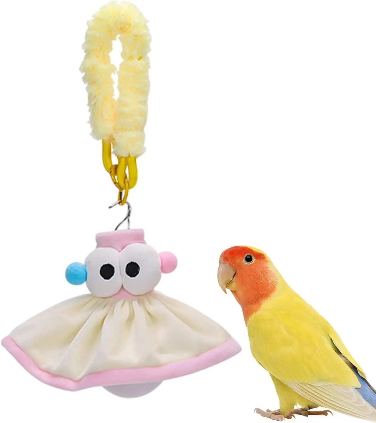 Decorative Bird Cage Light, Bird Shaped LED Lamp, Plush Parrot Light Fixture, Ambient Accent Lamp for Living Room Decor, Cute Lamp for Bedroom Counters and Cozy Home Interior Display