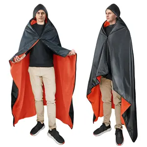 Catalonia Waterproof Blanket for Outdoor, Hooded Blanket Poncho, Windproof, Warm for Stadium,Sporting Events, Camping