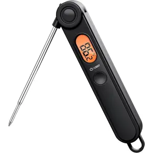 Digital Meat Thermometer with Temperature ,  Read  Thermometer with Probe and Backlight for Oil Deep Fry  BBQ Grill Kitchen Candy