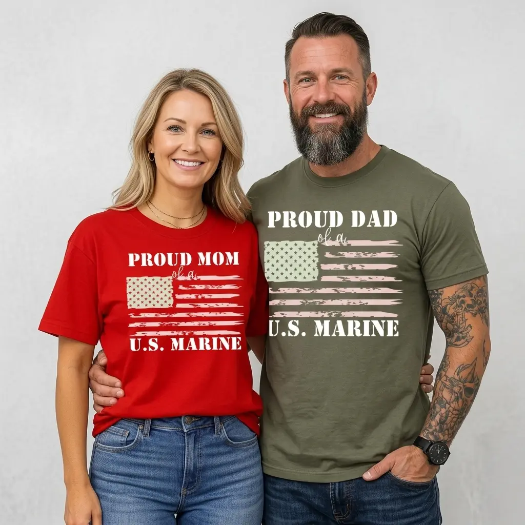 Military Graduation T-Shirt, Boot Camp Family Gift, Proud Mom Marines Shirt, Army Wife Tee, Air Force Grad Proud Dad, Marines Grad Family