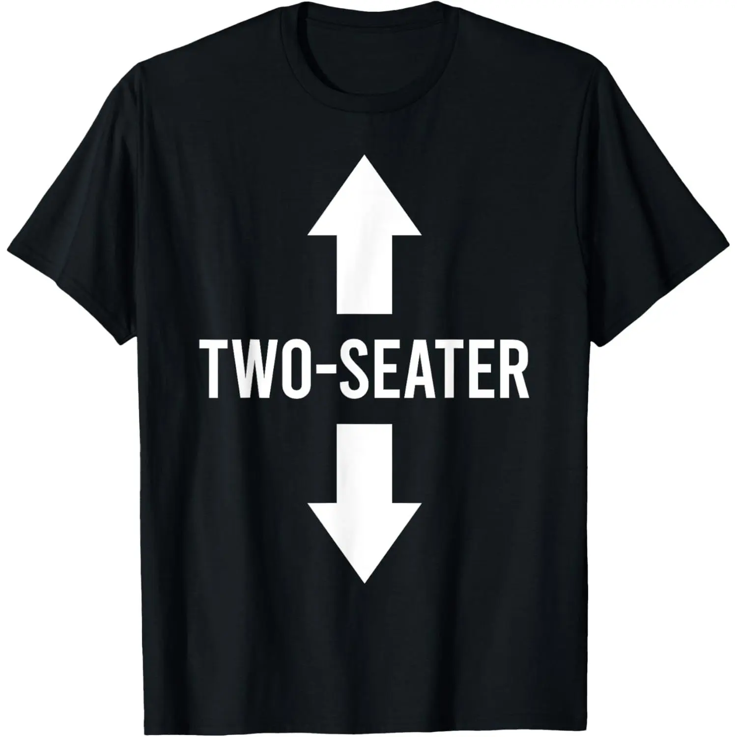 Two-seater graphic T-shirt in cotton and comfortable black, unisex,white，Black-Hoodie-front Black-Sweatshirt-front