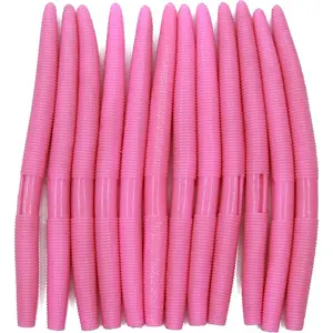 Senko  Soft Plastic Lures 5" Senkos 24 count/100pcs for Wacky Rig Freshwater Fishing Green Pumpkin senko with Black Flake  Watermelon Double Color