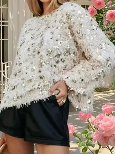 Women's Sparkly Sequin Sweater