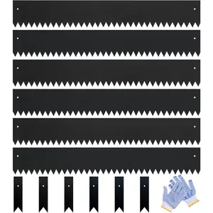 Galvanized Steel Landscape Edging Metal Landscape Edging Black Steel Landscaping Metal Garden Edging Border 6 Inch Depth 40 Inch Strips 6 count for Lawn Yard 20   (with 6 Clips)