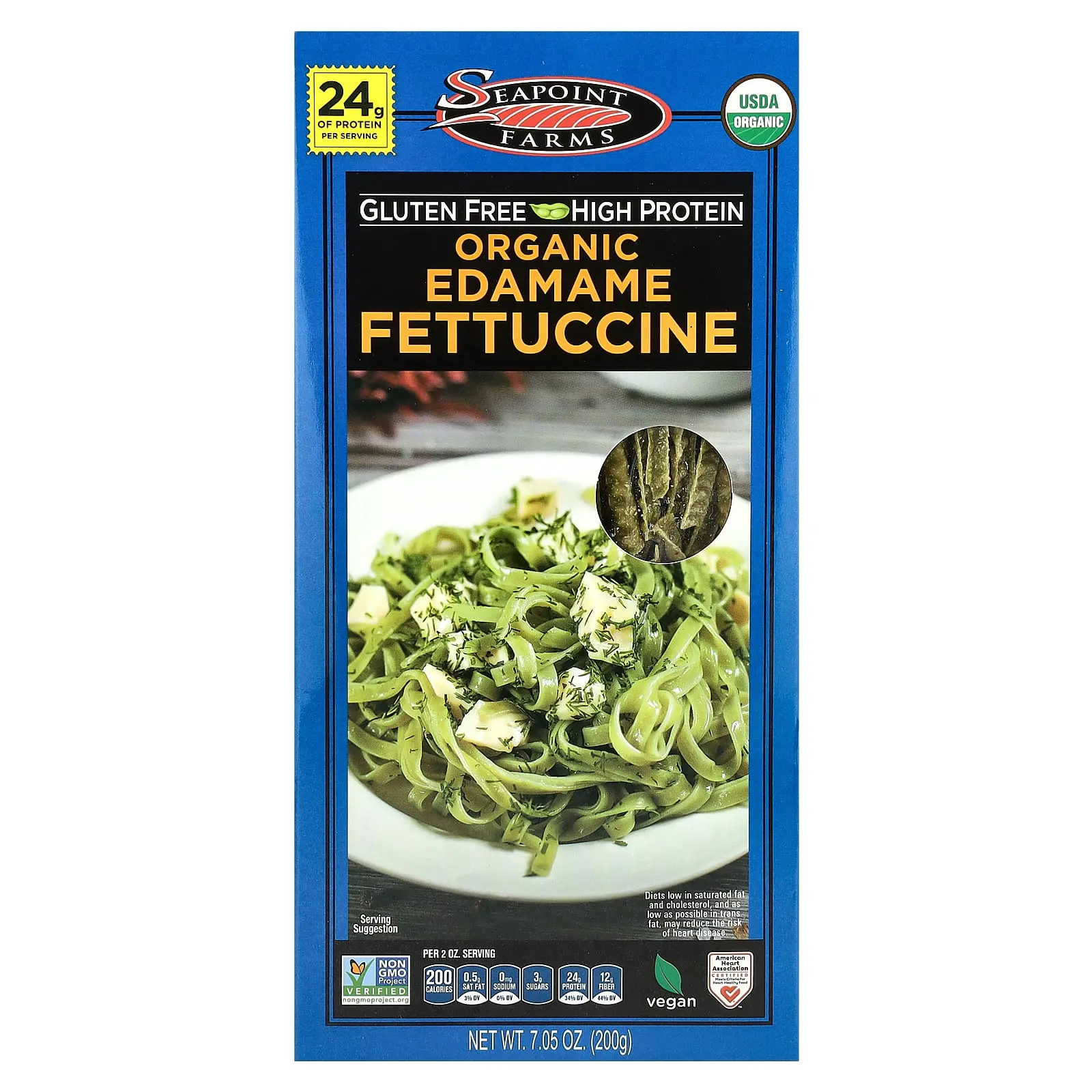 Seapoint Farms Organic Edamame Fettuccine, 7.05 oz (200 g) Seapoint Farms Organic Edamame Fettuccine, 7.05 oz (200 g)