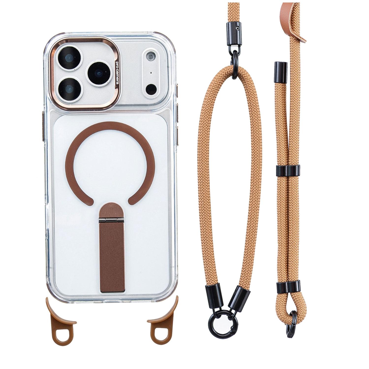MagSafe Phone Cover with Detachable Crossbody Neck Lanyard Strap, Shockproof Transparent Acrylic Casing, Camera-Friendly Magnetic Accessory for iPhone 17 Pro Max, 16, 15, 14, 13, Handheld Protection Phone Accessories #MothersDayGift#SummerVibes summerwins
